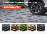Gravel Grid, 2 Inch Depth, 32.81 x 9.84 FT / 10000 x 3000 mm, 1880 LBS Per Sq ft Grass Ground V952-JDWG2INCH328XV8M0001V0