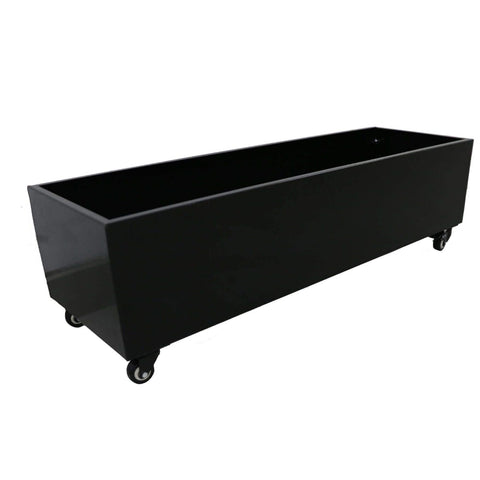 Black Metal Versatility Planter Medium with Wheels V77-10187880