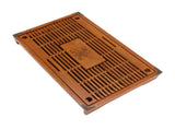 Chinese Style Kongfu Tea Tray Wooden Teaboard Drainage Water Storage Serving Tray Orchid Pattern V1294-YM0703-3118230040311