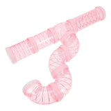 Durable Pink Hamster Cage Accessory Plastic Tunnel for Pets 1Set V1370-AZ4-08662