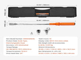 Adjustable Click Torque Wrench, 1/2 Inch Drive, 20-160 lbf-ft/27.1-216.8 N.m,-direction and V952-DJSNLBS101708PMCDV0