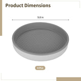 4PCS Rotating Seasoning Tray Turntable Organizer, 9.8" Diameter Lazy Susan for Refrigerator Pantry V1192-AZ-W-18480