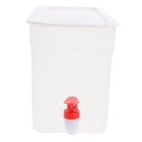 1Pc White Refrigerator Kettle with Faucet Water Jug for Home and Restaurant Beverage Storage V1369-AZ3-W-15945