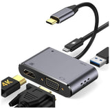 INTACT 9837T 4-in-1 USB-C Adapter HDMI VGA USB3.0 USB-C V28-ELEINT9837T