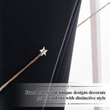 Hollow Star Blackout Kids Curtain, Single Laser-Cut Nursery Window Panel for Bedroom and Playroom, V1189-LC-AMZ-00233
