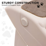Furtastic Foldable Pet Stairs In White - 50cm Dog Ladder Cat Ramp PTS-EJE-433-WH