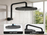 Cefito 9'' Rain Overhead Swivel Shower Head with Wall Bathroom Mixer SHOWER-A3-RO-9-BK-MIXER-RO
