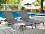 Chaise Lounge Chair Outdoor Patio Lounge Chair Adjustable 5-Position 2 pcs V952-JSTYGDTYSHSKGTUY1V0