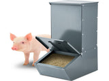 Hog Feeder 2.2 Bushel Metal Double Door Pig Feeder Feeding up to 5 Hogs V952-SCWSQDMZWSQ1WLRJ5V0