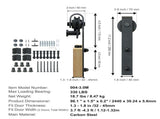 2440 mm Sliding Barn Door Hardware Closet Track Kit for Double Doors J Hanger V952-GCYMWJTJHS8FLSQZJV0