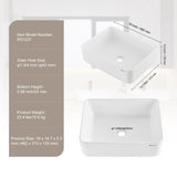 Modern Ceramic Vessel Sink 48x37cm Bathroom Vanity Bowl Countertop White V952-TMSCTCJX4837PYW3KV0