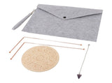 Dowsing Rods Kit Copper Divining Rod Pendulum Pendant Divination Mat for Ghost Hunting Water V1294-YM0901-3111240239411