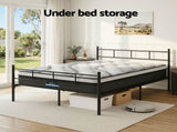 Artiss Bed Frame Double Metal Bed Frames SOL with Mattress MBED-C-SOL-0907-D