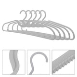 10Pcs Grey Low Profile Short Neck Clothes Hangers Space Saving Plastic Hangers for Wardrobe V1192-AZ-W-31646
