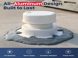RV Plumbing Vent Cap - Aluminum Trailer Roof Pipe Vent Cover - Weatherproof Durable Replacement for V1259-RVVENT-01-BLK-2PK