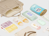 Stylish Mom Backpack with Insulated Bottle Pocket Multi-Compartment Diaper Bag, Anti-Theft Phone V1107-CS-MMQBBL