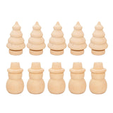 SWETRACE 20Pcs Diy Wooden Dolls Craft Mini Ornaments Light Yellow Snowman Figurines Miniature For V1189-LWWAL-20260327-03656