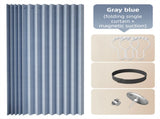 120 X 180 CM Gray Blue Linen-Look Dust Drill-Free Pull-Curtain - Folding Doorless Closet Divider V888-ELOSUNG42732
