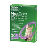NexGard Spectra Spot-on Cats 0.8-2.4kg 6pk NEXGARD-WNGSOCS6