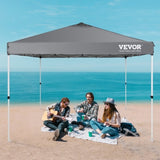 Pop Up Canopy Tent, 10 x 10 ft, 250 D PU Silver Coated Tarp, with Portable Roller Bag and 4 V952-DCSTPS10X10FTASXAV0