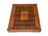 Chinese Style Kongfu Tea Tray Wooden Teaboard Drainage Water Storage Serving Tray Orchid Pattern V1294-YM0703-3118230040311
