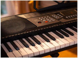 Black Digital Portable Keyboard Pack With Headphones, Stool, 61 Keys, 255 Voices, Adjustable Height LSB-69025