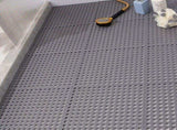 10PCS Suction Cup Floor Mats Anti Slip Plastic Mosaic Bath Mat for Kitchen Bathroom Grey V1294-YM0716-3112220042311