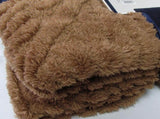 Agaha Pattern Coral Fleece Extra Large Throw / Single Sized Blanket 150 x 200 cm Brown V442-YTL-THROW-3178AGAHA-BROWN-RE