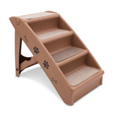 Furtastic Foldable Pet Stairs 50cm Dog Ladder Cat Ramp with Non-Slip Mat for Indoor Outdoor PTS-EJE-433-BR