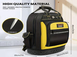 Tool Backpack Durable Tool Bag Organised Tool Storage Professional Tool - Black - Size regular V1106-148-65719-BLK-REGULAR