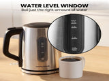 Morphy Richards Equip Stainless Steel Kettle and Toaster Set 1.7L Jug Kettle & 4 Slice Long Slo MREQ-17KT-4STS