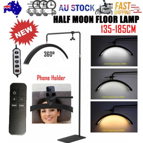 Beauty Half Moon Floor Fill Lamp LED Lash Light for Tattoo Salon Eyelash Makeup V201-FBA2436BL8AU