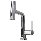 Kitchen Faucet with Pull Down Sprayer LED Temperature Display Adjustable Height and 360 Degrees V1294-YM0901-H47540S-US