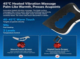 Black Wireless Heated Fascia Massager with 3 Levels Microcurrent Vibration and 2 Levels Heating V888-ELOSUNG52761