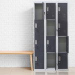 12-Door Locker for Office Gym Shed School Home Storage - Standard Lock with Keys V63-839011