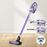 Devanti Stick Vacuum Cleaner Roller Brush Cordless 150W Purple VAC-CL-BH-150-GY-PP