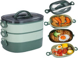 Lunch Box - Bento Box with Cutlery - 3-Layer 2000ml Lunch Box - Insulated Lunch Box for Adults and V1188-MS-313-0746