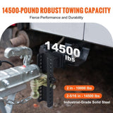 Adjustable Trailer Hitch, 25 cm Drop & 21.59 cm Rise Hitch Ball Mount with 6.35 cm Receiver Solid V952-SQTQJTCB2522KIQK5V0