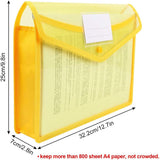 A4 plastic wallet - set of 5 popper wallets plastic folders premium pocket map envelopes for school V1259-DP01-BO-223