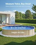 VEVOR Oval Pool Liner 18x33ft Overlap Style Pool Liner 54in Wall Height V952-YCNCOVAL1833O5421V0
