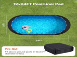 Oval Pool Liner Pad, 12 x 24 ft Pool Liner Pad for Above Ground Swimming Pools, Extra-Thick Pool V952-DSYYCDDOVAL1FNG34001V0