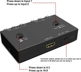 2Port AV to HDMI Converter, Will Convert Input Analog Aignals to a Digital Output Signal, Built-in V1188-WTJ-FR-20609