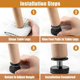Pieces Foot Adjustable for Furniture Foot Furniture of 27 a Tables, Canapes Legs of Bed, 40 mm V1237-MS-626-306