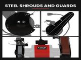 BAUMR-AG Bench Grinder and Belt Sander Combo, 150mm Grinding Disc, 50 x 686mm Linisher, Brushless V219-SNDBELBMG35A