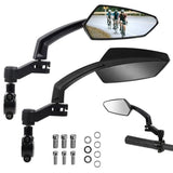 Handlebar Bike Mirror,HD Convex Glass Rear View Mirror with Shatterproof Film,360&deg Adjustable V1366-AZ2-W-24631