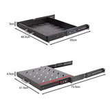Sliding Rack Server Shelf 1U 19" 4 Post Mount Adjustable 15" to 22" Rack Tray V63-952651