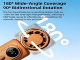 Mini Portable Handheld Clip Fan with LED Display, Rechargeable 3000mAh Battery, 5 Speeds, 180&deg V1366-AZ2-W-11638