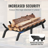 Fireplace Log Grate, 685.8mm Heavy Duty Fireplace Grate with 6 Support Legs, 19.05mm Solid V952-ZTXYMP34X342740JUV0
