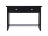 Artiss Console Table Hallway Sofa Entryway Entrance 2 Drawers 80CM Black FUR-U-HS-2D1S-BK