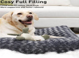 Petluno Large Dog Bed Washable, Calming Crate Mattress with Non Skid Bottom, Fluffy Anti Anxiety V1259-DP01-A-1546